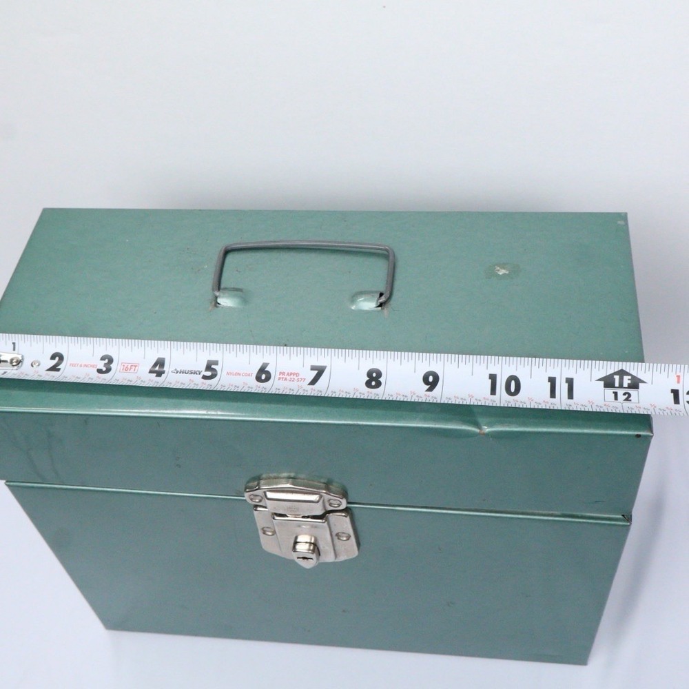 VTG Office Supply / Storage MCM Hamilton Skotch Porta-File Green Metal Box - Picture 8 of 9